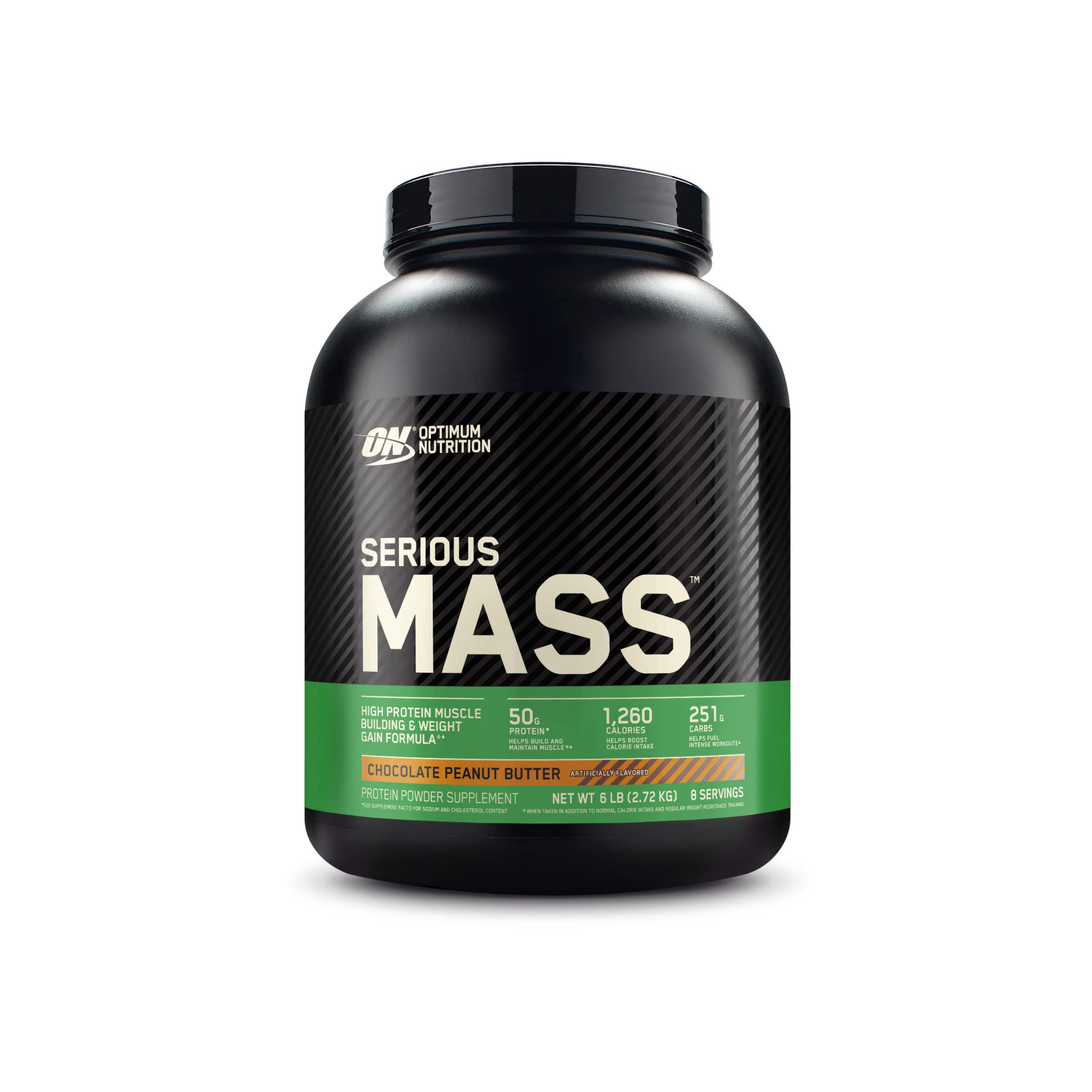 Optimum Nutrition Serious Mass, lata de chocolate mantequilla de maní para ganancia de peso
