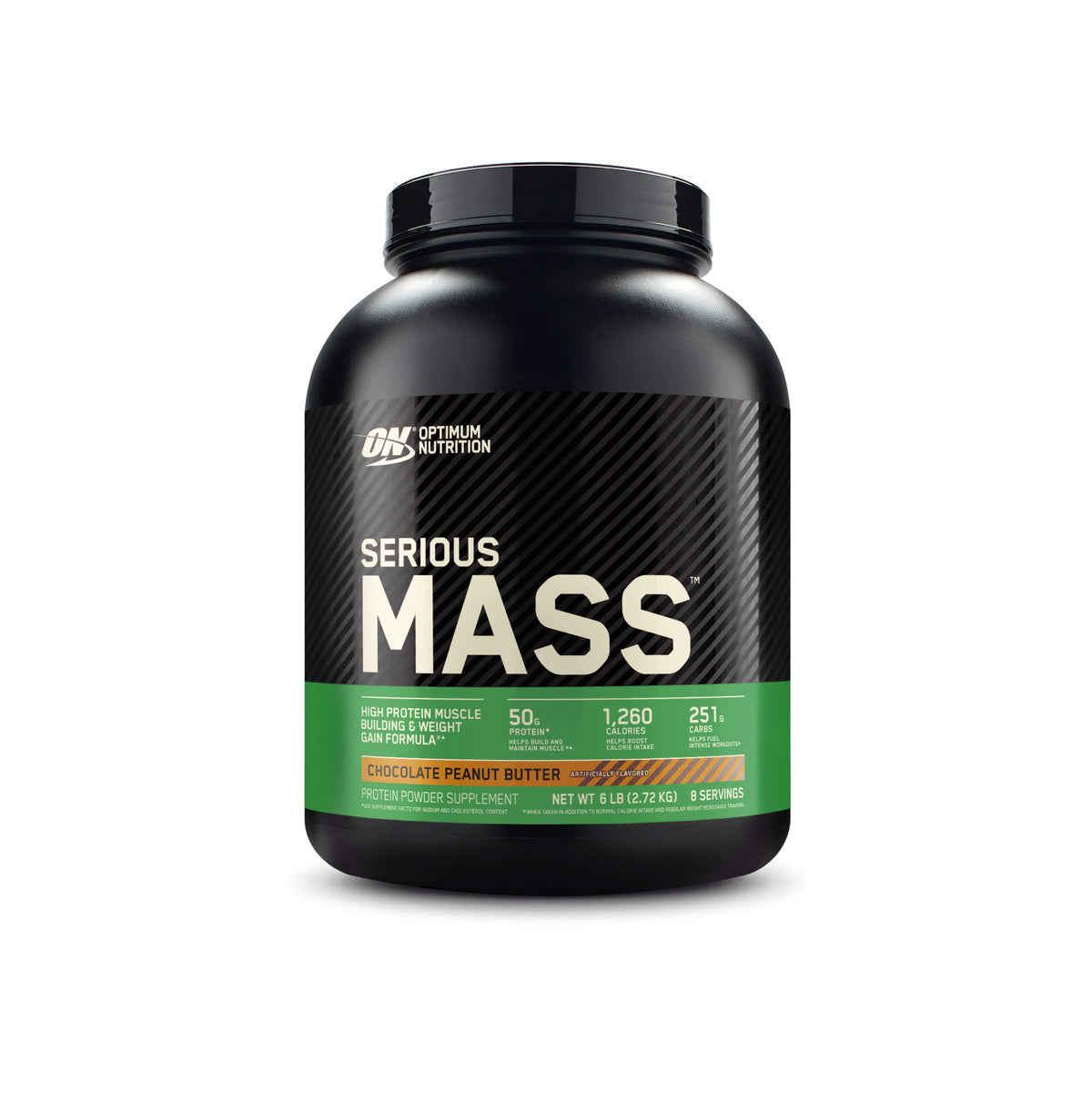 Optimum Nutrition Serious Mass, lata de chocolate mantequilla de maní para ganancia de peso