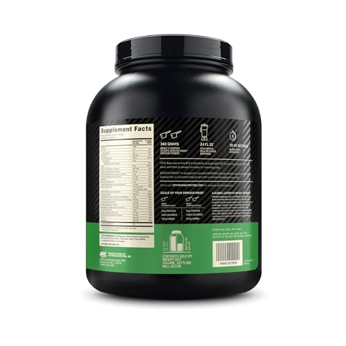 Shake de Optimum Nutrition Serious Mass vanilla para energía posentrenamiento.