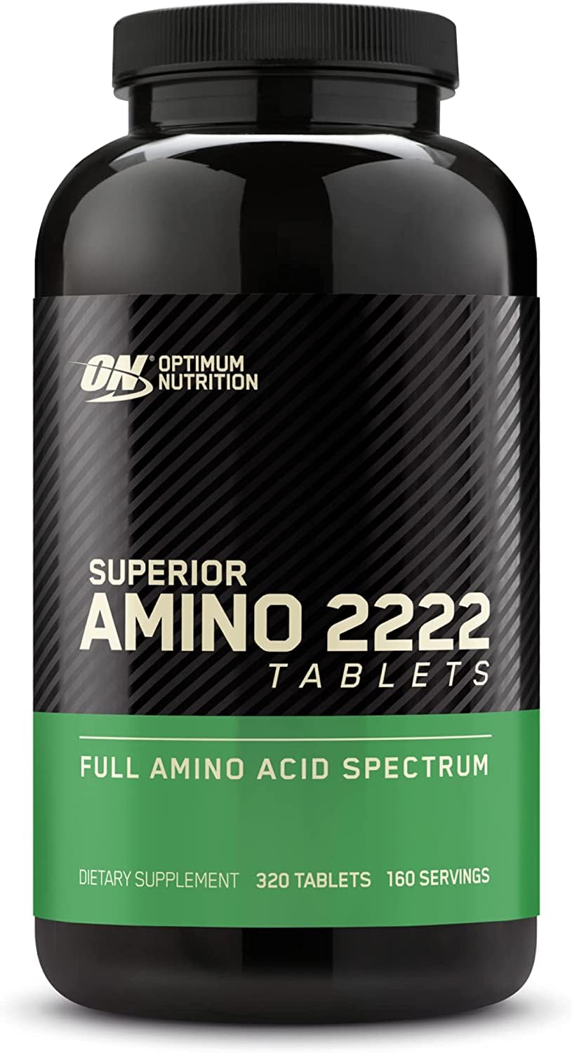 Botella de Optimum Nutrition Superior Amino 2222 para apoyo diario de aminoácidos