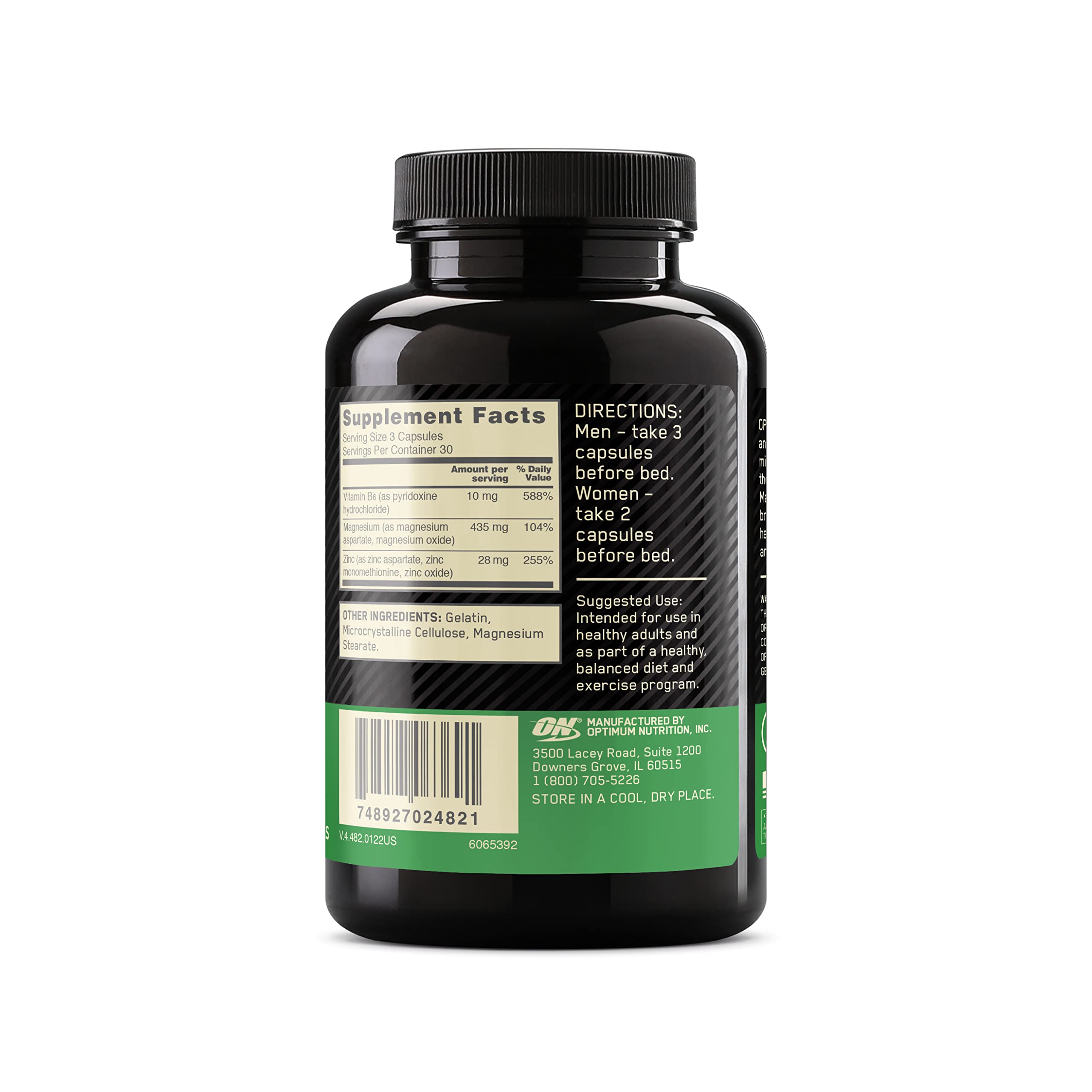 Bienestar diario con Optimum Nutrition Zinc Magnesium Aspartato.