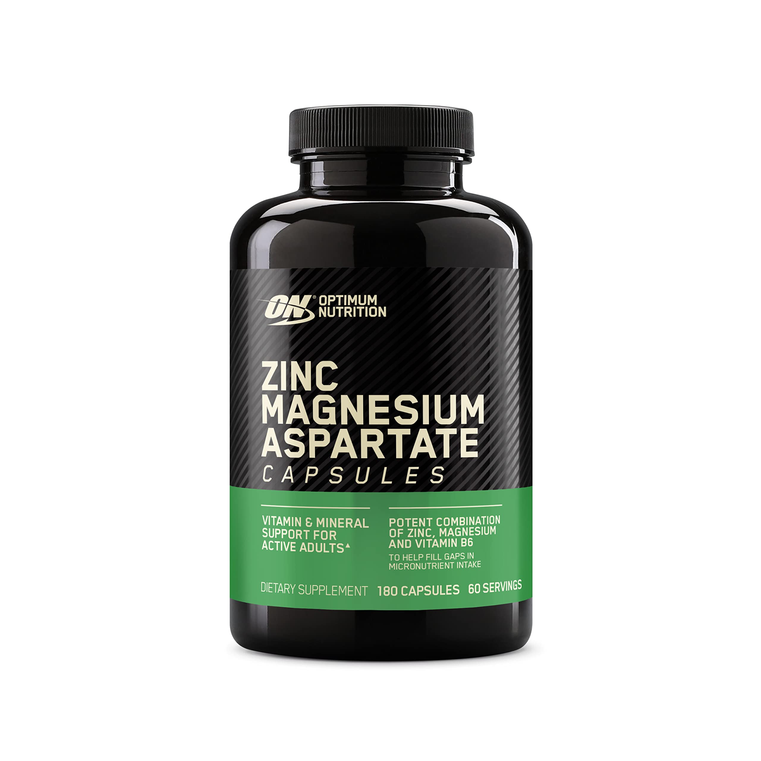 Optimum Nutrition Zinc Magnesium Aspartato, tabletas en bote para uso diario de micronutrientes
