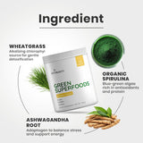 Optimunity ingredientes vegetales y espirulina, fuente de nutrientes para el día.