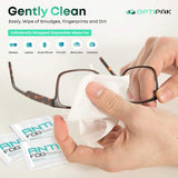 Optipak antifog wipes kit limpieza de lentes: listo para viajes
