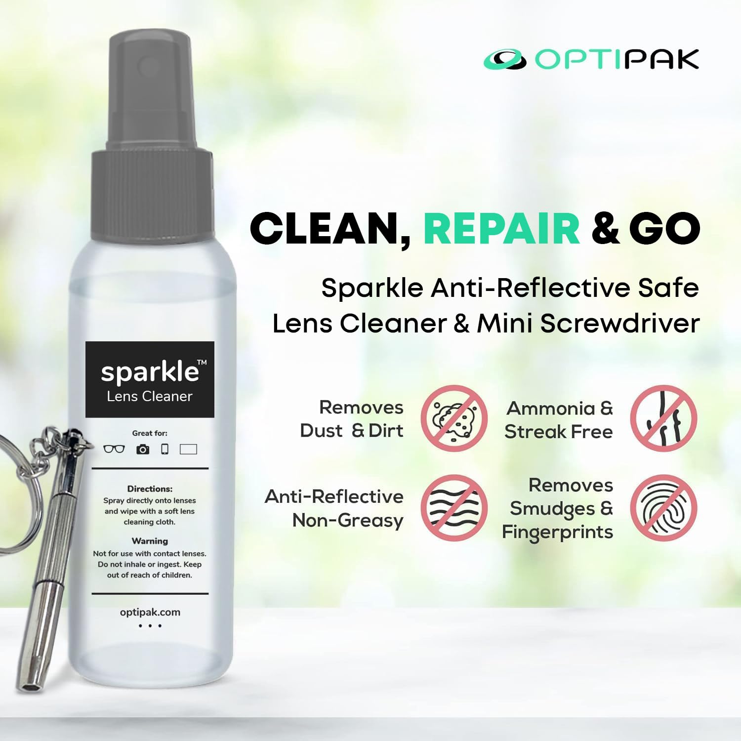 OPTIPAK Sparkle paño microfibra 6x7 para eliminar polvo y manchas