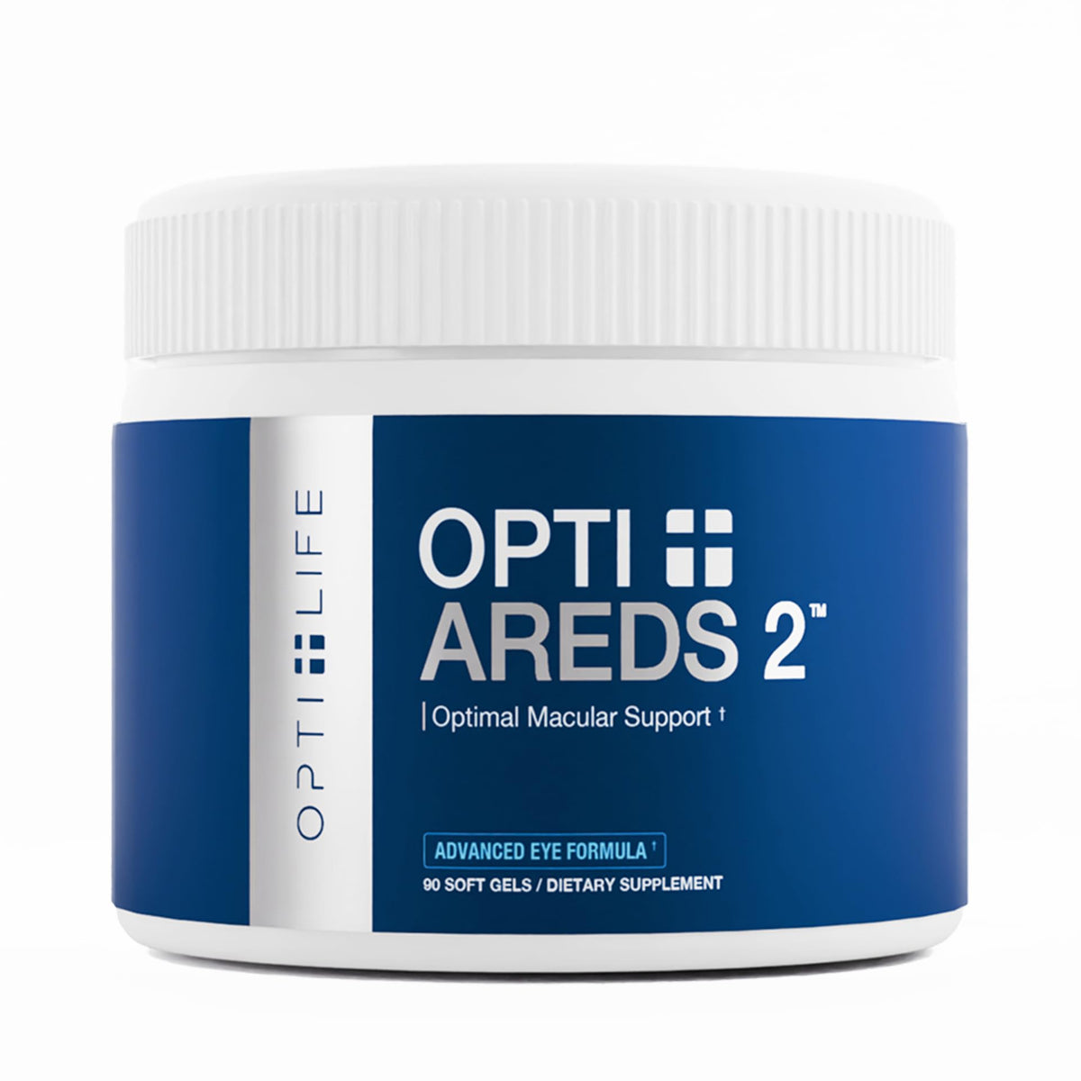 Opti + Life MD AREDS2 cápsulas blandas para salud ocular.