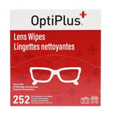 OptiPlus limpieza de lentes sin residuos ni rayas para pantallas limpias.