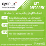OptiPlus limpieza sin rayas para gafas de seguridad y deportivas