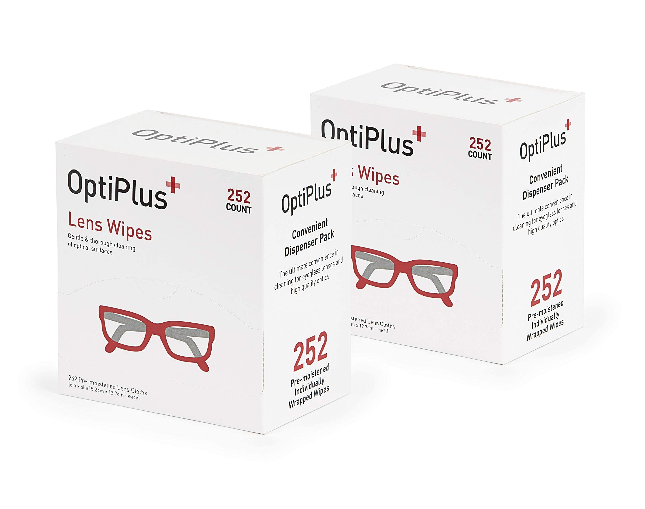OptiPlus toallitas para lentes anteojos, limpieza suave y rápida para gafas sin rayas