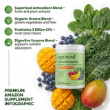 Optiverd Greens mango fresco y bayas, color vibrante