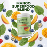 Optiverd Greens mezcla en agua, batido fácil en minutos