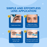OptiWand Pinza: material de silicona segura para uso suave en ojos sensibles.