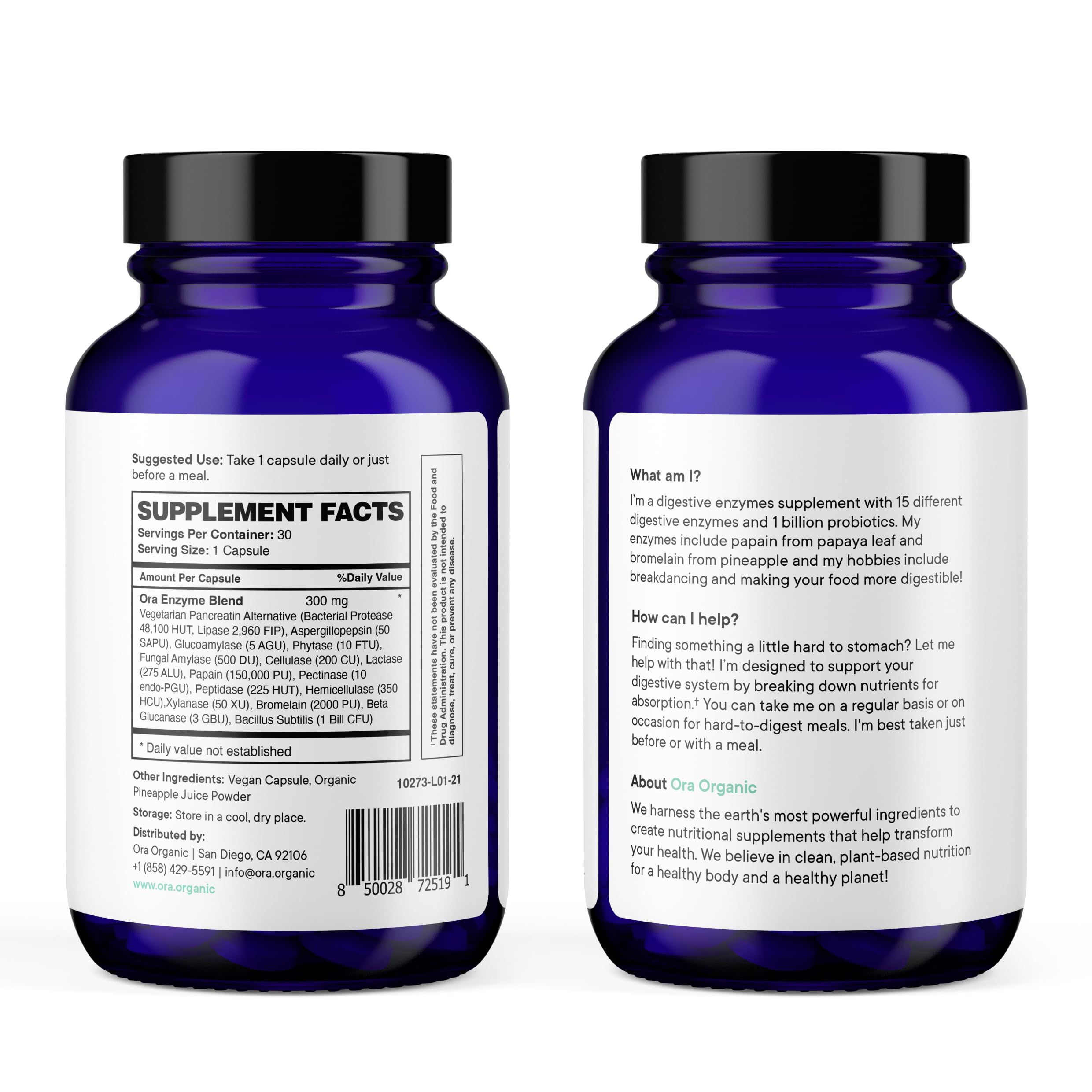 Ora Organic alivio de gases y malestar digestivo natural