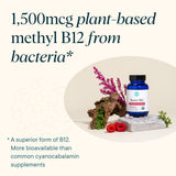 Etiqueta nutricional de Ora Organic B12 1500mcg