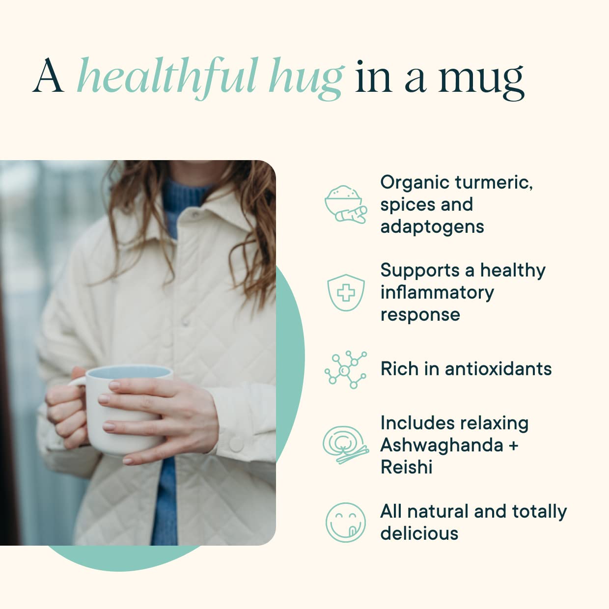 Ora Organic Bebida Dorada En Taza: preparación fácil para una bebida cálida.