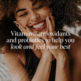 Etiqueta Beyoutiful destaca ingredientes limpios para una rutina de belleza consciente.