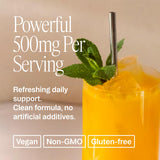 Ora Organic Magnesio Complejo disolución en agua para uso rápido.