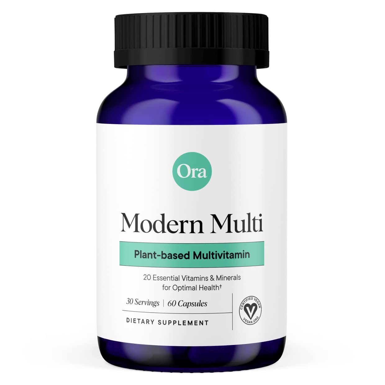 Ora Organic Multivitamina: botella frente para uso diario y bienestar general