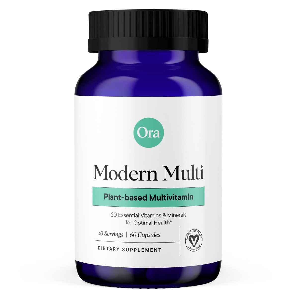 Ora Organic Multivitamina: botella frente para uso diario y bienestar general