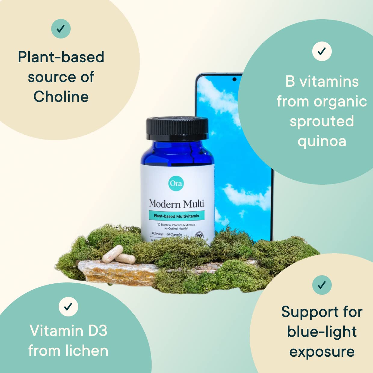 Ora Organic Multivitamina: protección luz azul para uso frente a pantallas