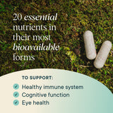 Ora Organic Multivitamina: foco en visión y cerebro con carotenoides