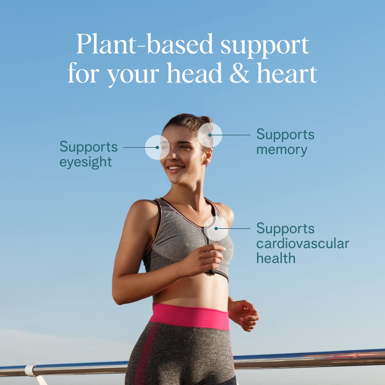 Ora Organic Omega-3 cápsulas en mano, fácil de tomar a diario.