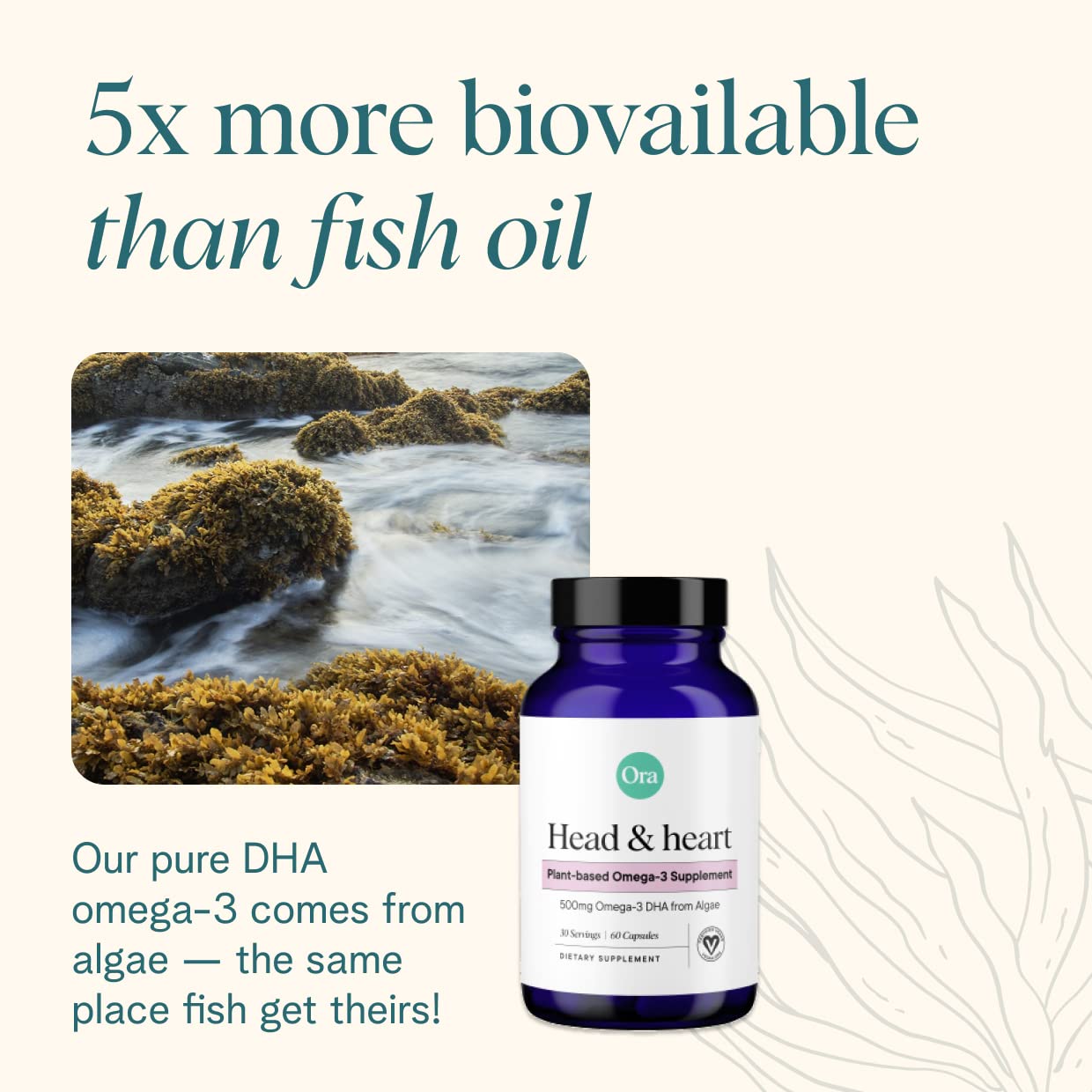 Ora Organic Omega-3 embalaje responsable promueve consumo consciente.