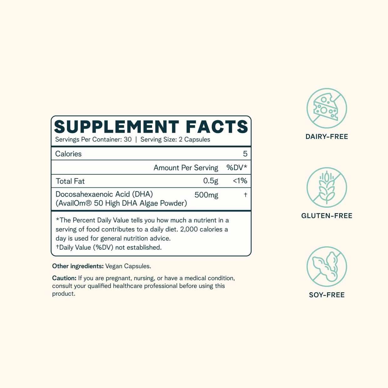 Ora Organic Omega-3 etiqueta de diseño destaca sostenibilidad ambiental.