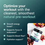 Mezcla en agua de Ora Organic Pre-entrenamiento para energía suave.