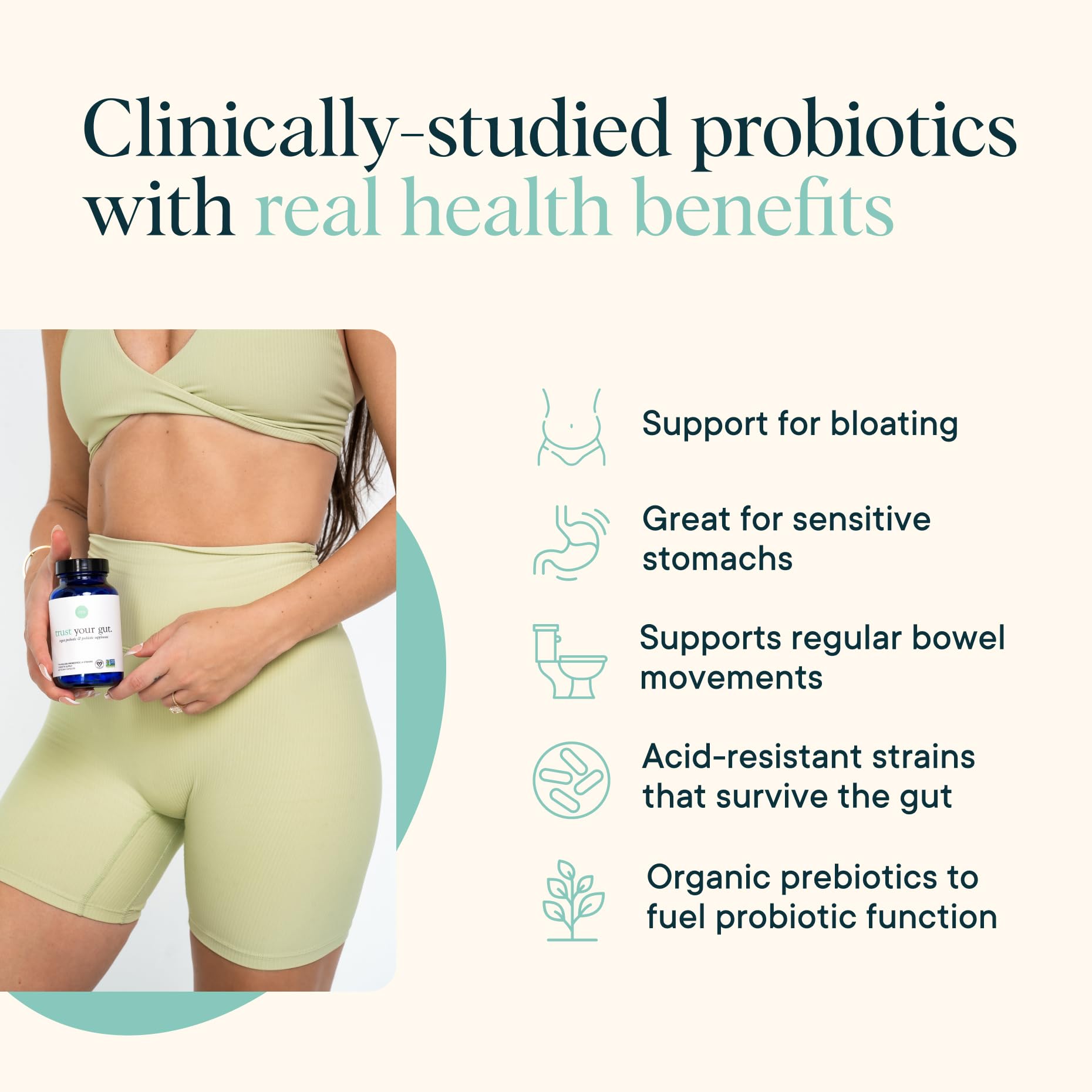 Ora Organic Probiotics, cápsulas, conveniencia para la salud intestinal.