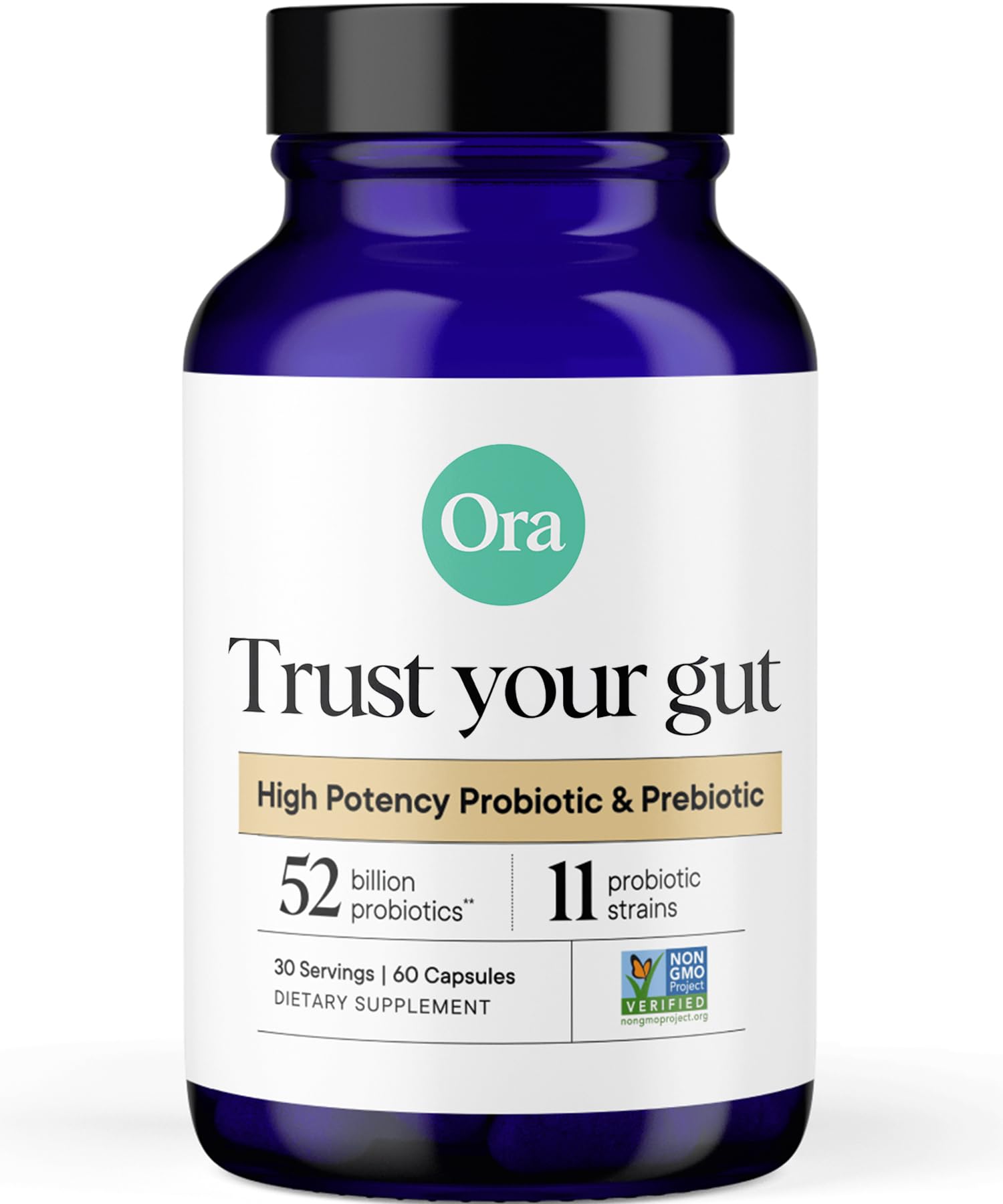 Ora Organic Probióticos con prebióticos: frasco para apoyar la digestión diaria