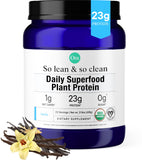 Envase de Ora Organic Proteína vegetal vainilla, ideal para batidos nutritivos.