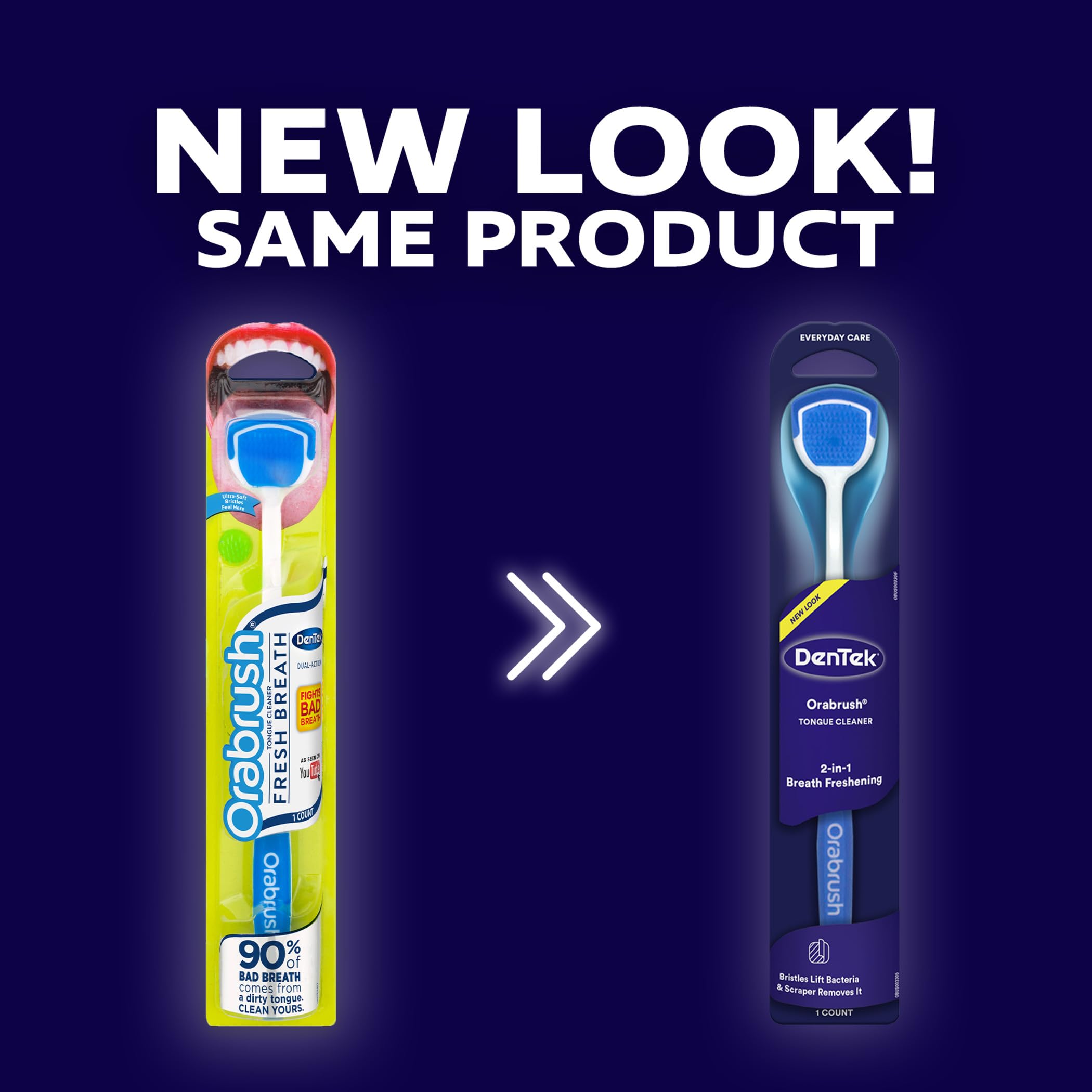 Orabrush puntas micro lengua profunda, alcanza pliegues para eliminar olores y residuos.