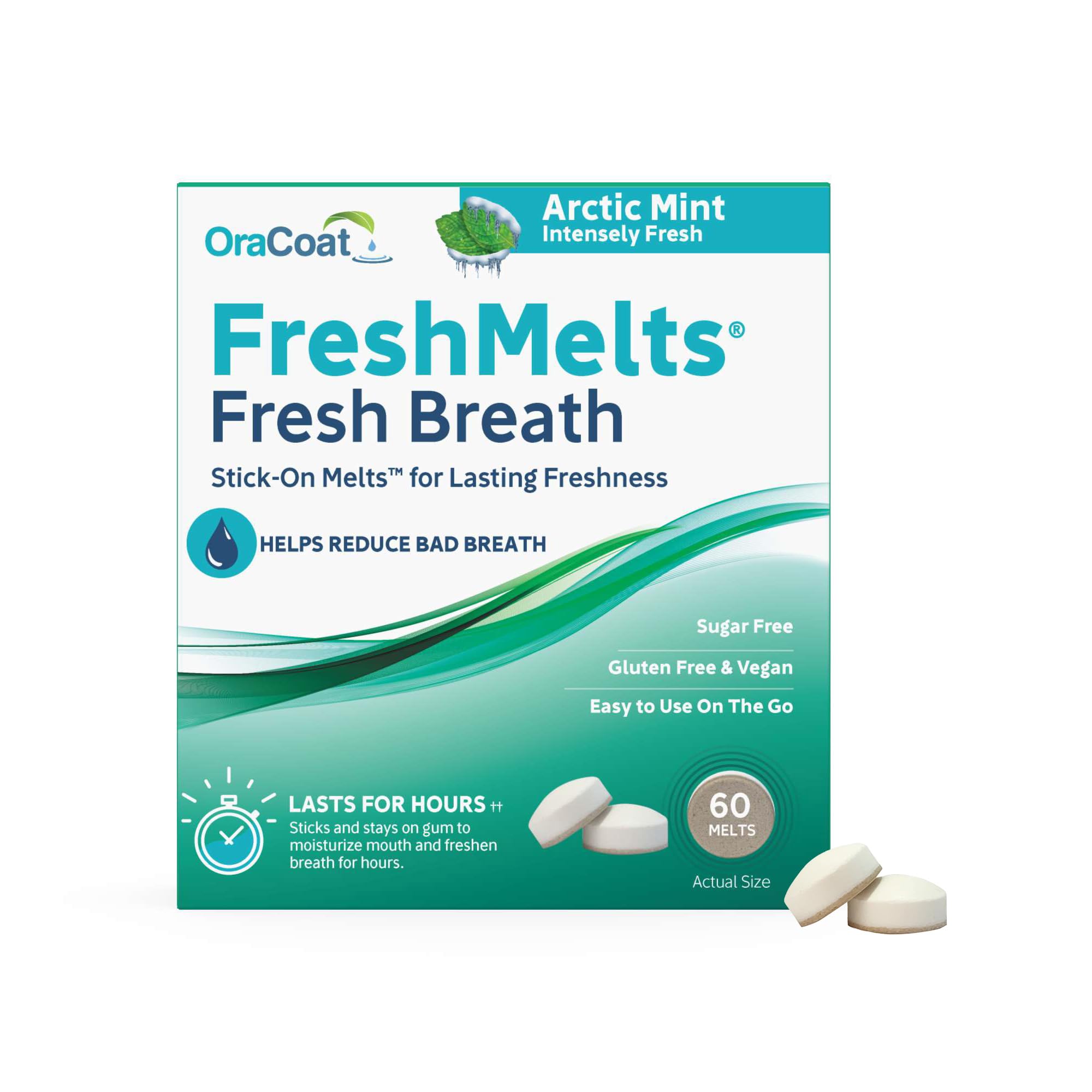 Oracoat FreshMelts boca fresca por horas con sabor mentolado
