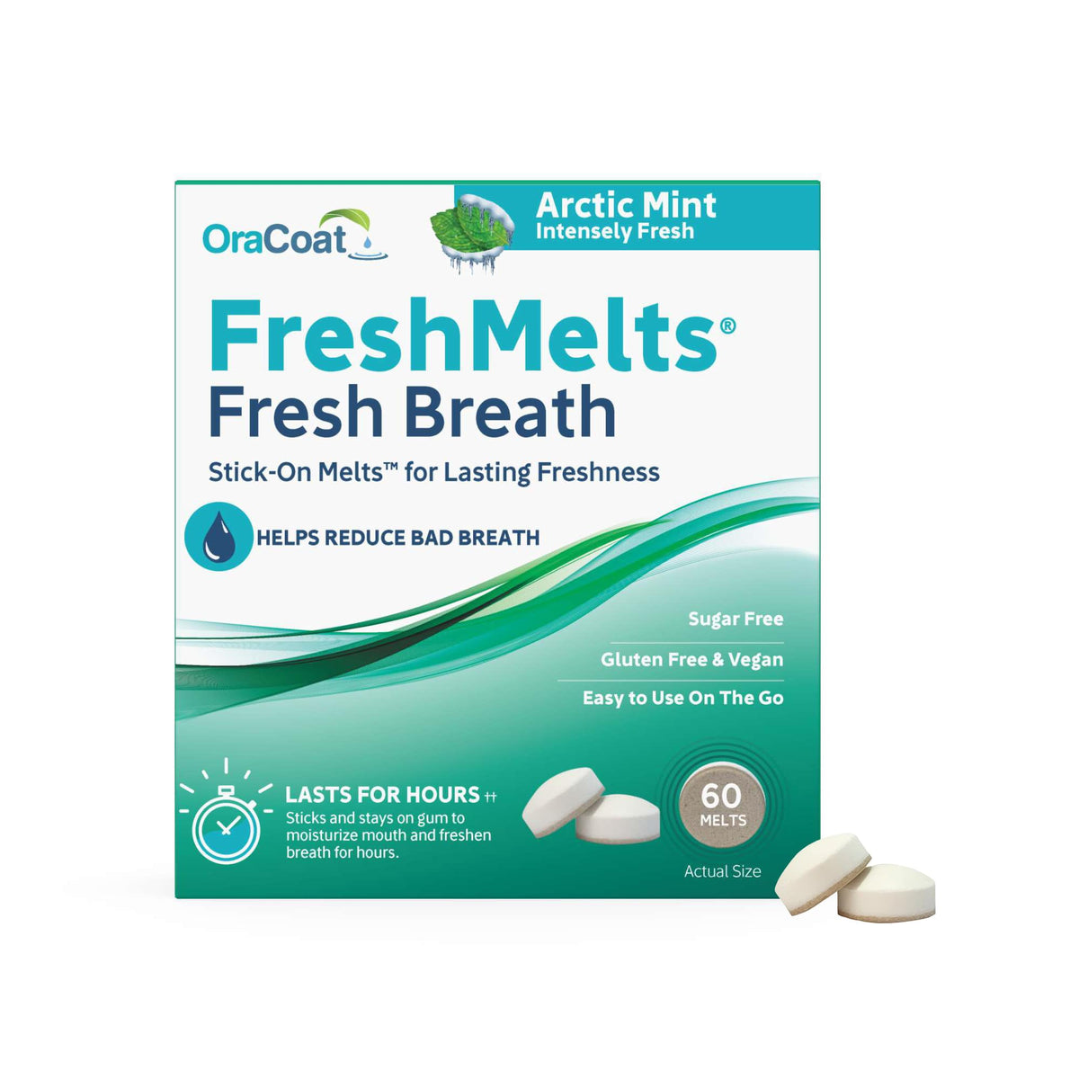 Oracoat FreshMelts boca fresca por horas con sabor mentolado