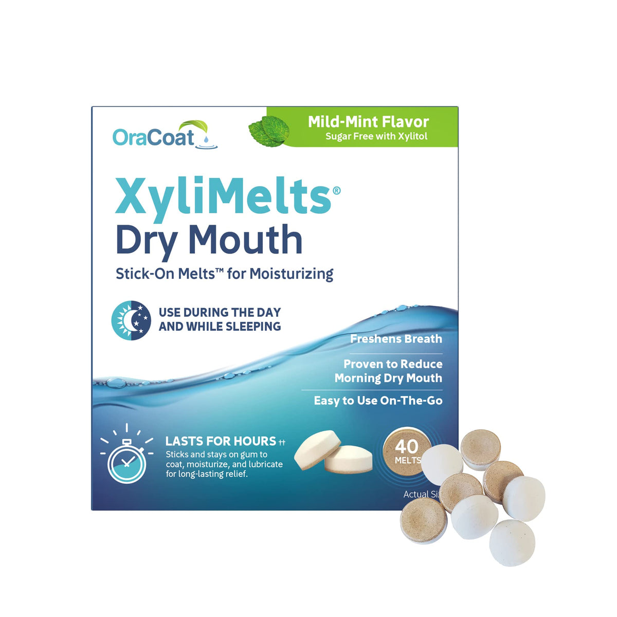 Oracoat XyliMelts en blíster, empaque práctico para viaje