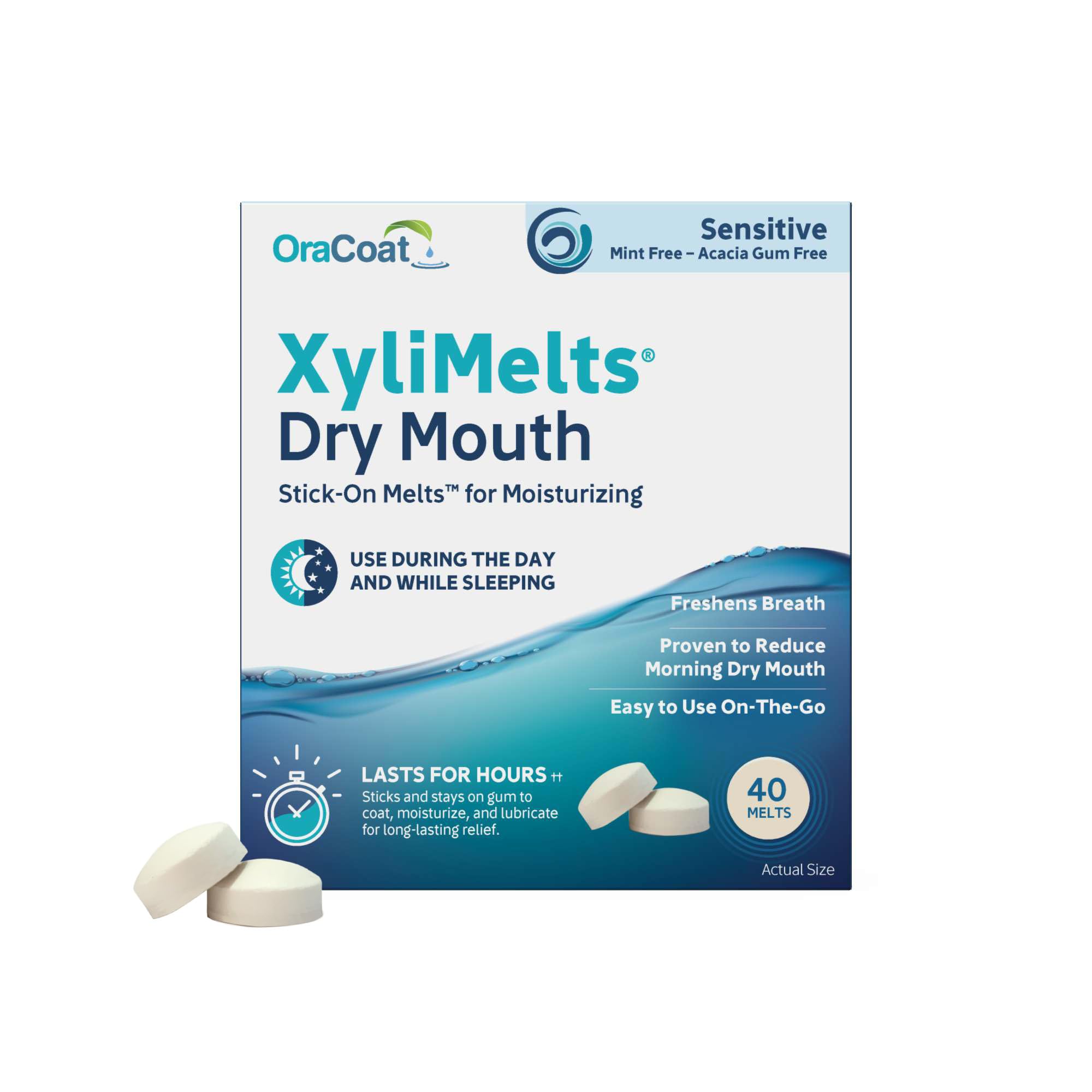 Oracoat XyliMelts: discos adherentes que alivian la sequedad bucal al masticarlos
