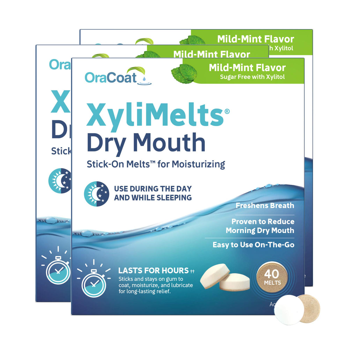 Oracoat XyliMelts paquete tres cajas para uso diario y viaje