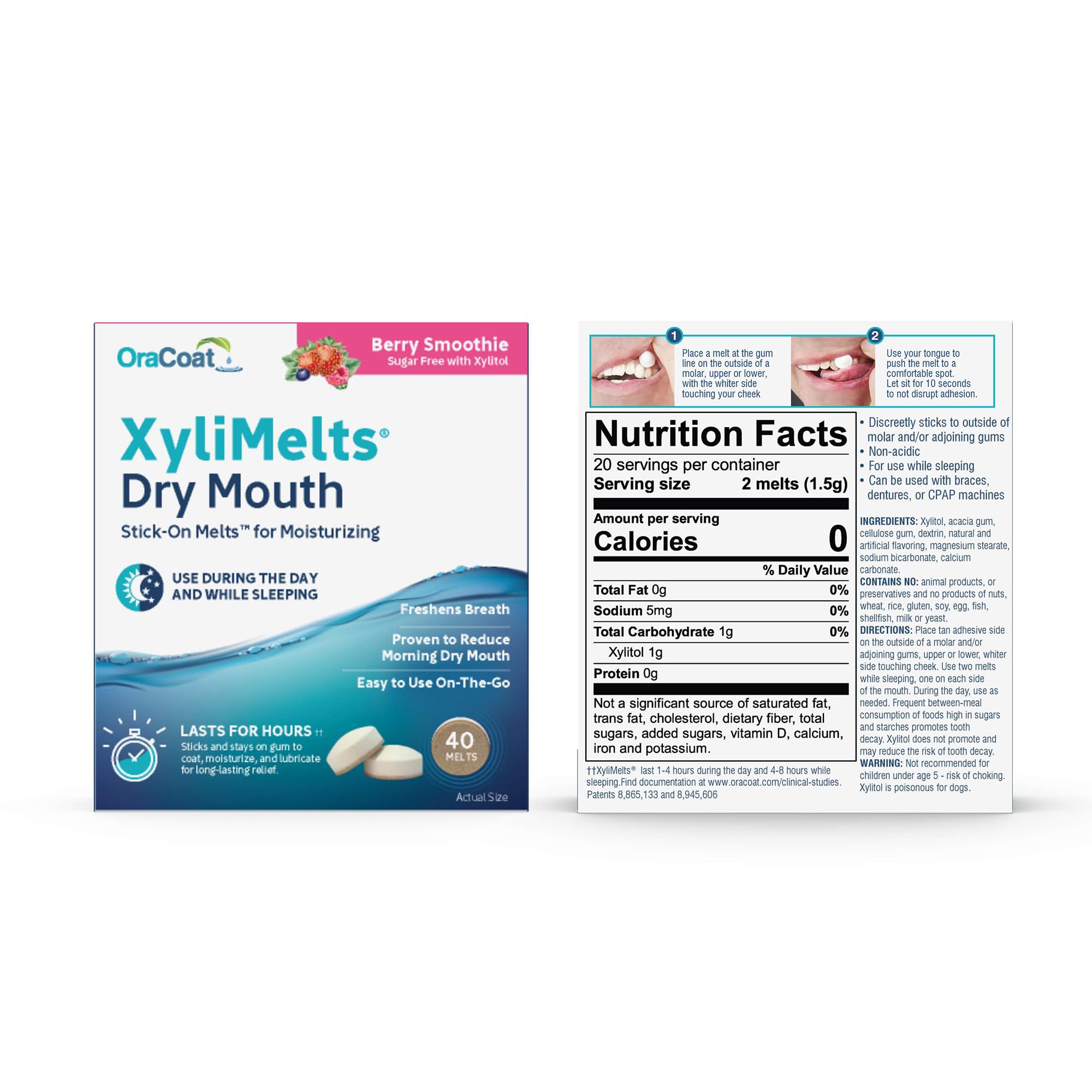Disco XyliMelts de Oracoat disolución lenta sin residuo.