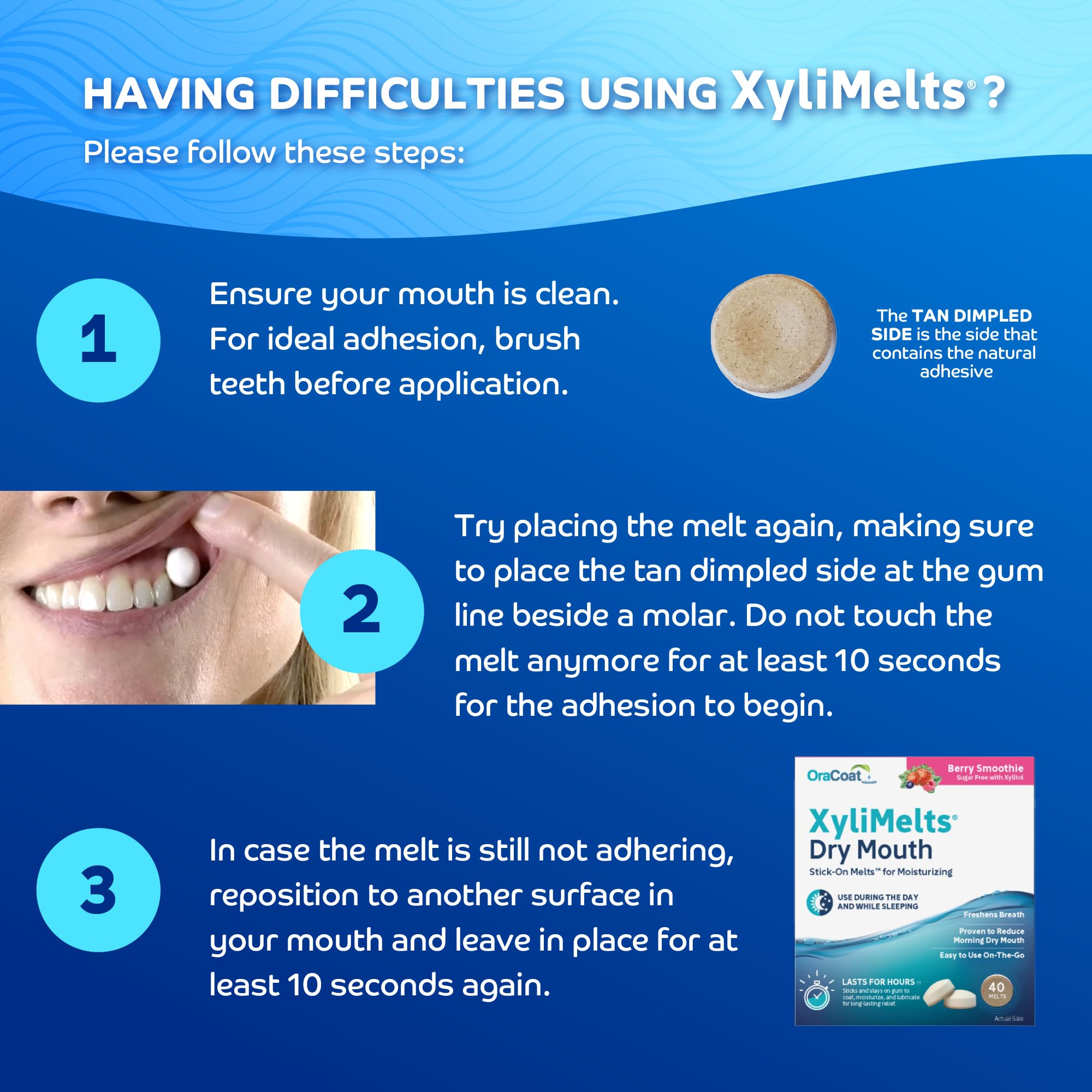 Sabor frambuesa de Oracoat XyliMelts para una experiencia agradable.