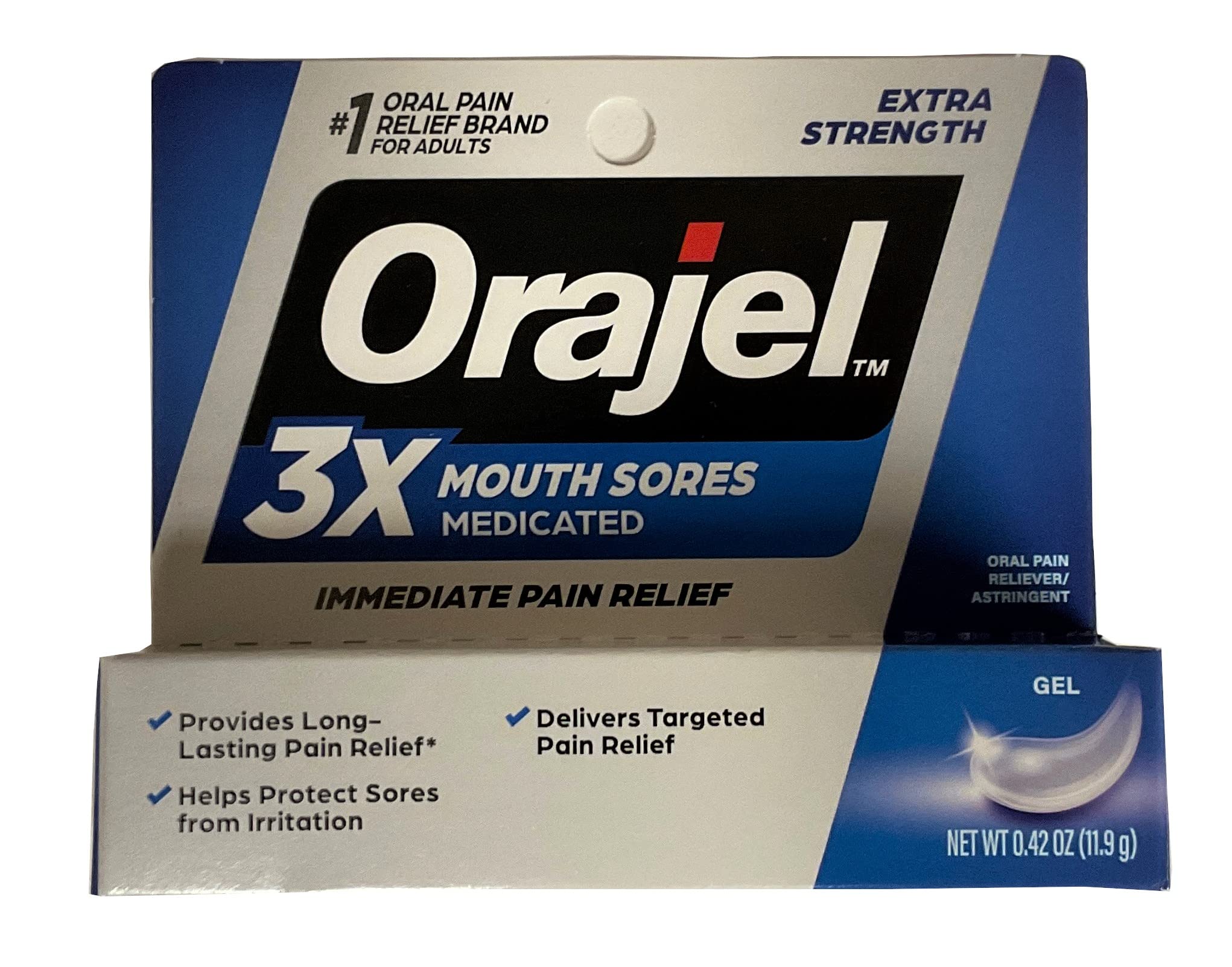Orajel alivia el dolor bucal con gel en pack de 2 para aftas e irritación de encías.