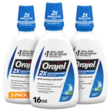 Orajel enjuague bucal no séptico, botella de 16 oz, alivio temporal para aftas