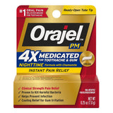 Orajel crema nocturna para dolor dental, alivio potencial al dormir.
