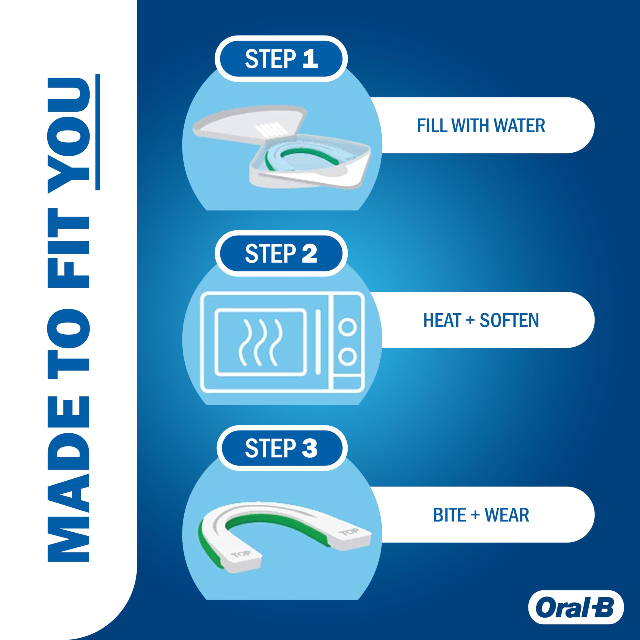 Oral-B ajuste personalizado en casa con microondas.
