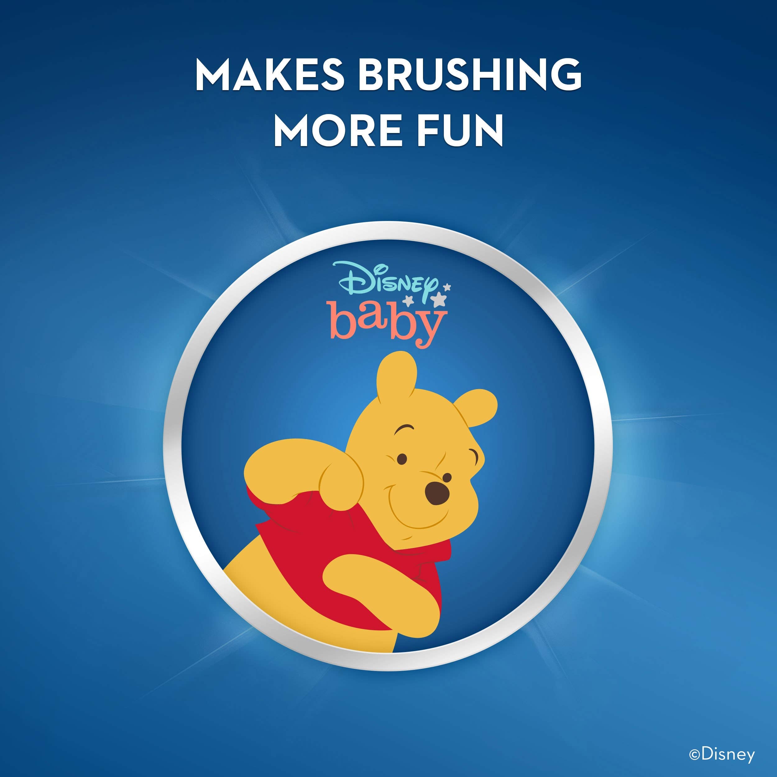 Oral-B Pooh cabezal acolchado cuida encías sensibles durante cepillado.