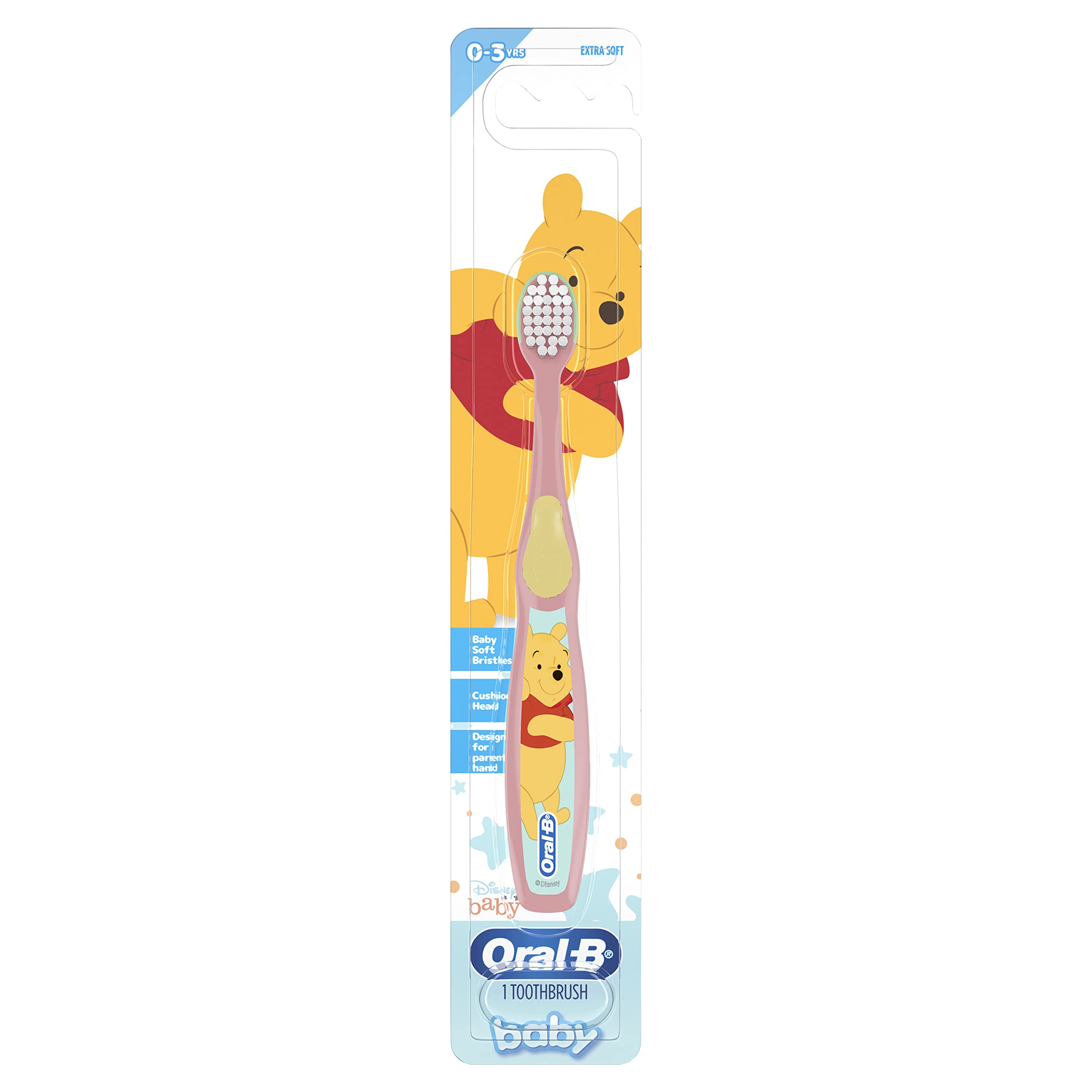 Oral-B Pooh cepillo bebé con cerdas suaves para encías delicadas.
