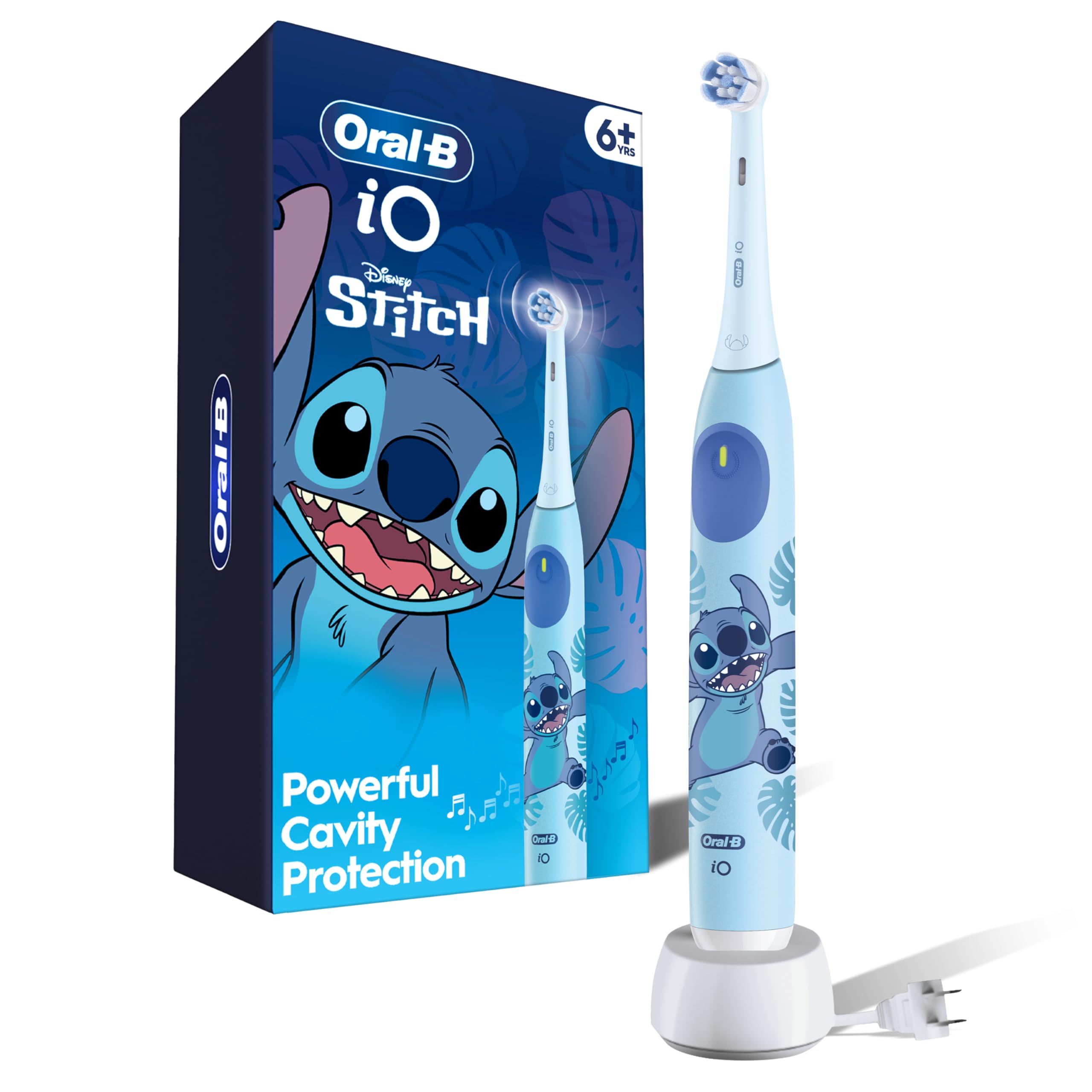 Oral-B iO Kids Stitch con diseño amigable para niños, perfecto para iniciar la rutina dental.