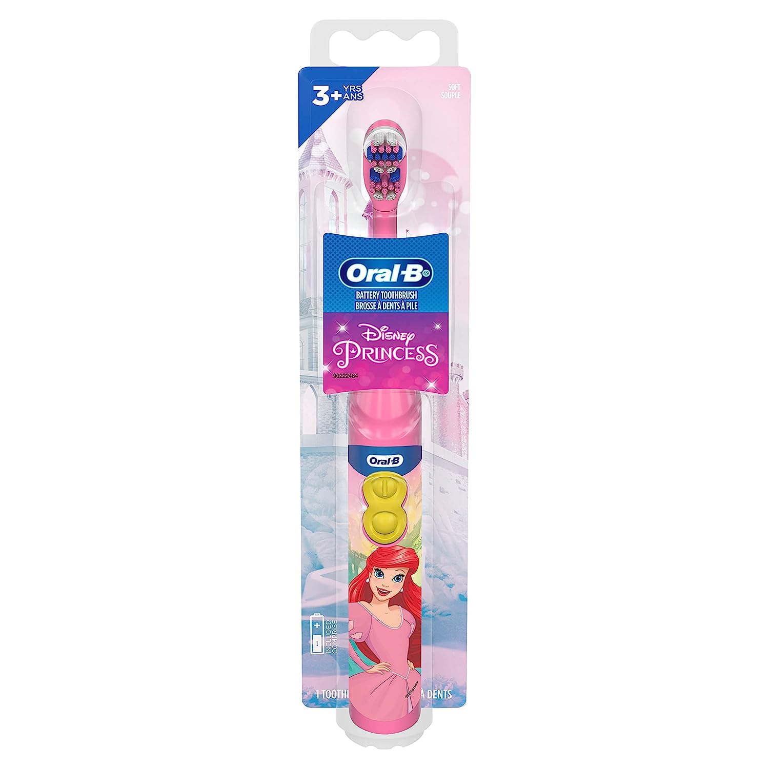 Cepillo Oral-B para niños con cabezal rotatorio que limpia varias superficies.