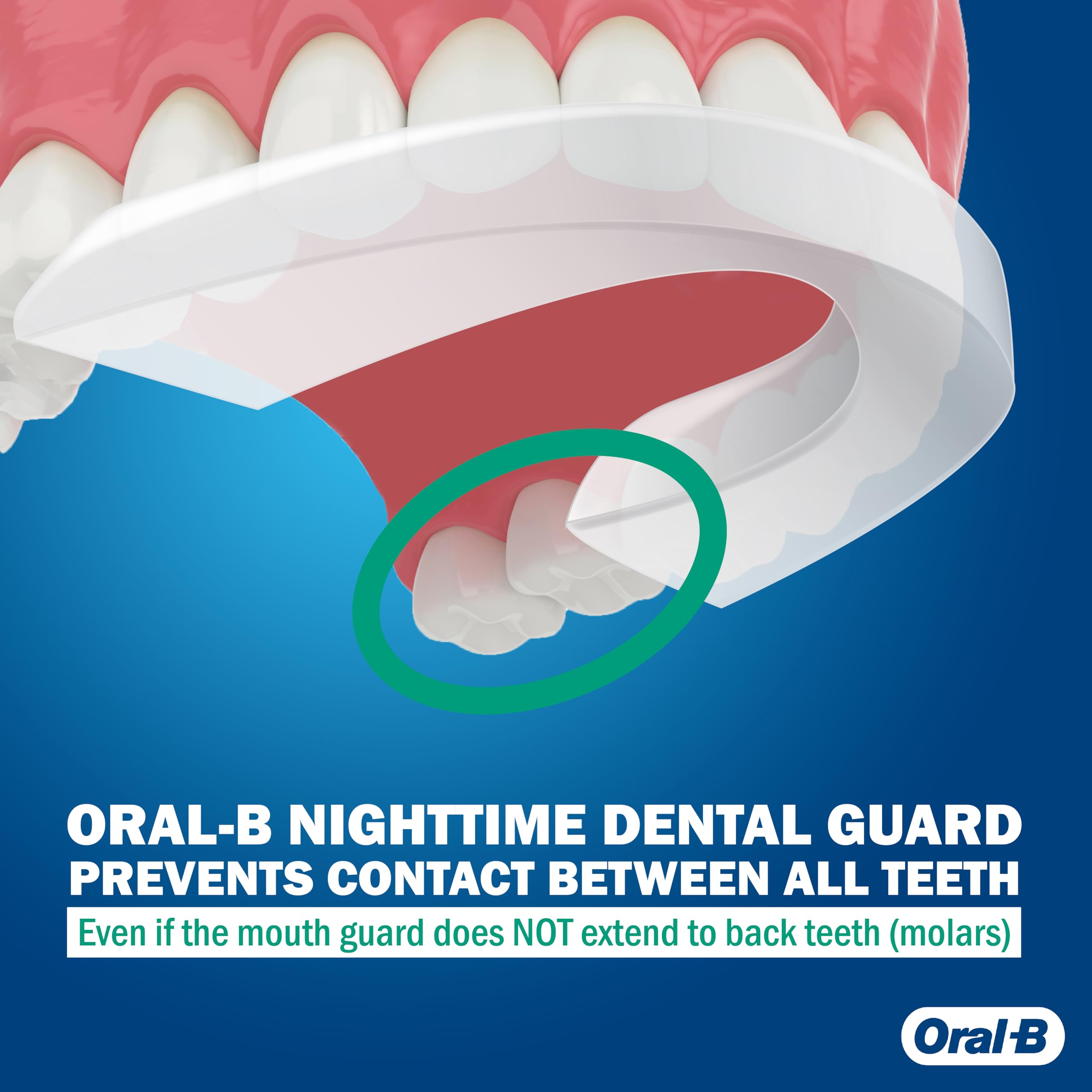 Oral-B protector bucal sin látex y BPA, seguro para la piel.