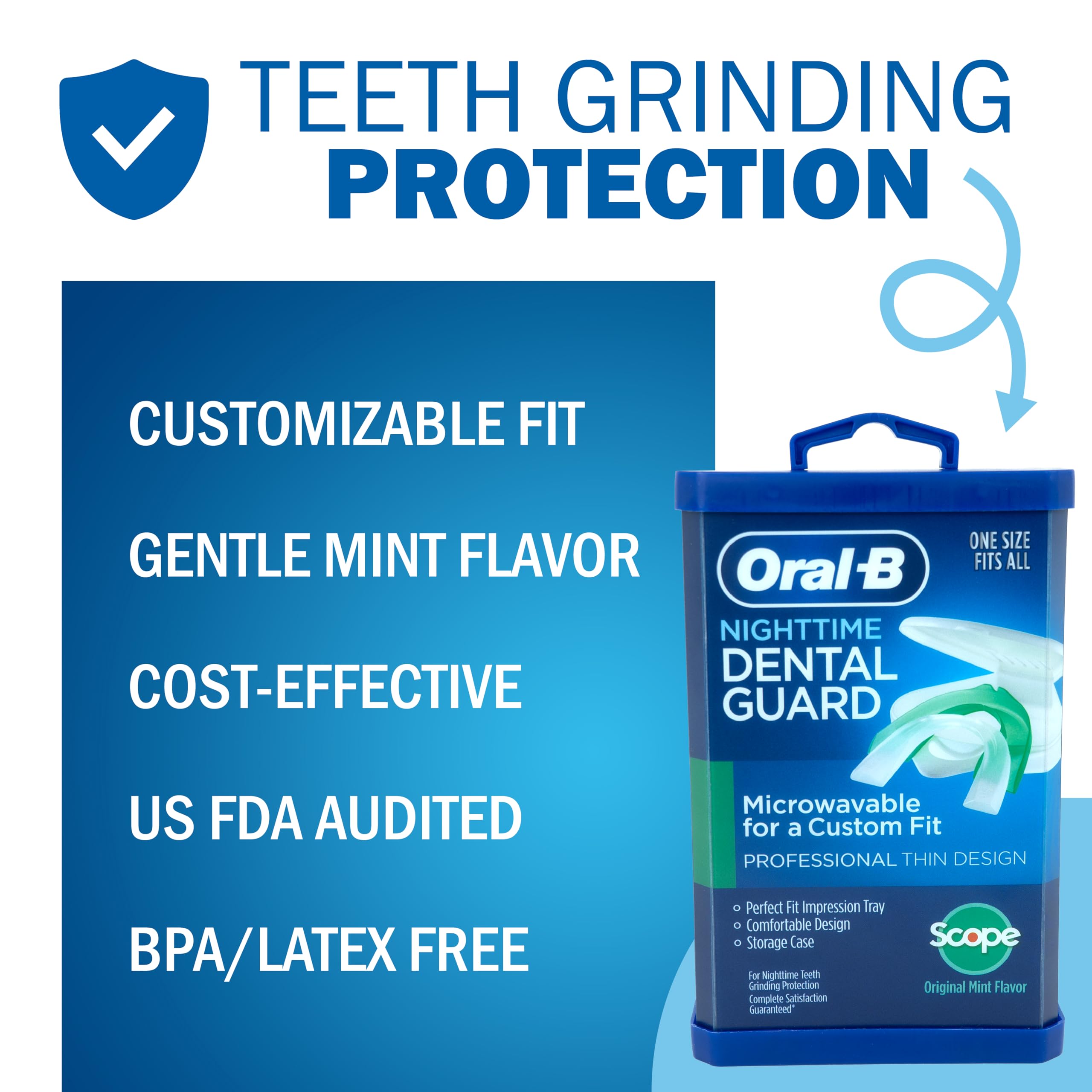 Oral-B mejora protección dental y menor ruido al rechinar.